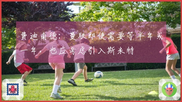 费迪南德：曼联即使需要等半年或一年，也应考虑引入斯米特